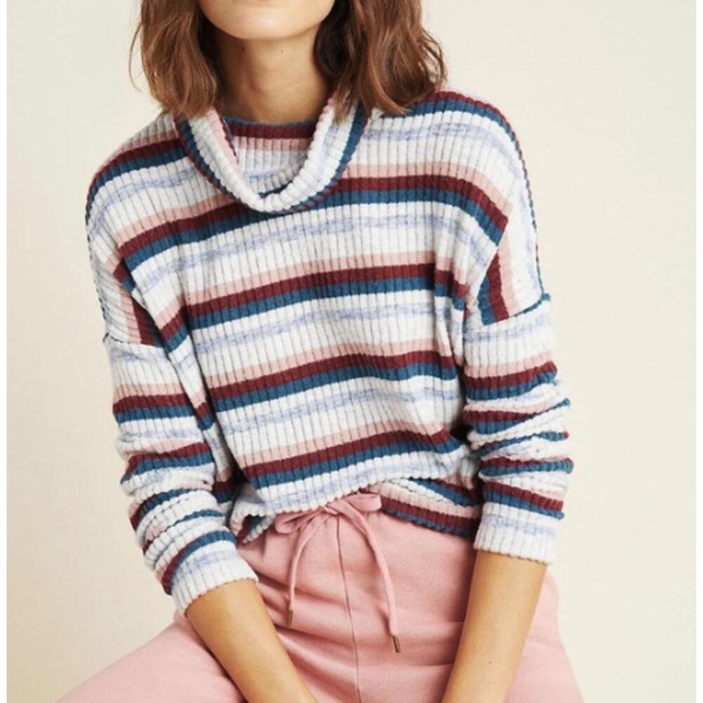Saturday Sunday from Anthropologie Colored Hacci Striped Top - Size - Medium
